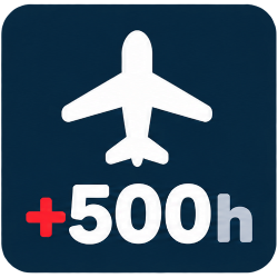 Awarded for flying more than 500 hours.